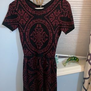 Cute red and black patterned dress